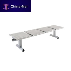 Contemporary public bench ZINEAREplywoodsteelbrushed stainless steel