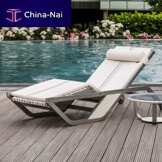 Hotel sun lounger OCEAN BREEZEcontemporaryleatheraluminum