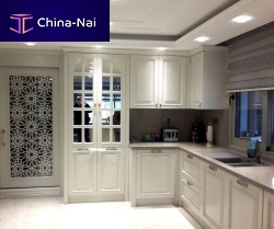 Traditional kitchen woodenL-shapedwith handle