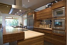 Contemporary kitchen stainless steelsolid woodwooden