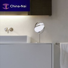 Table bathroom mirror N1943contemporaryroundstainless steel