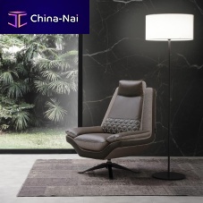 Contemporary armchair PUROleatherwith headresthome cinema