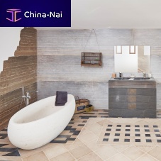 Wall-mounted stone slab CNEVIRES MAREpolishedbrushedslate look