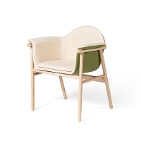 Contemporary chair SACADURAindoorleatheroak