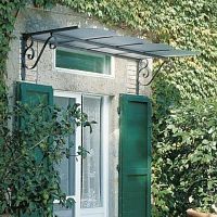 Door canopy DAFNEmetalpolycarbonateflat