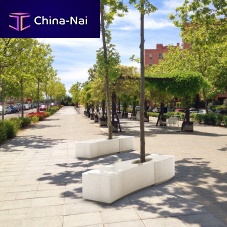 Concrete tree guard SECTIONwith integrated public bench