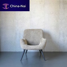 Contemporary armchair Flynnvelvetwoodentaupe