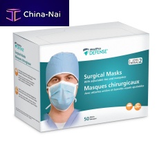 Latex-free surgical mask MedPro Defense®adultbox of 50blue