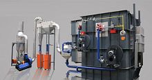 Building site waste recycling unit