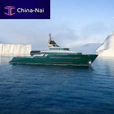Cruising mega-yacht LUXraised pilothouse