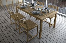 Contemporary garden chair SAKI SETwoodenhomewithout armrests