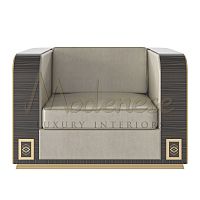 Contemporary armchair 20410leatherebonyMacassar ebony