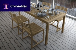 Contemporary garden chair SAKI SETwoodenhomewithout armrests