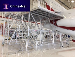 Engine access platform movable