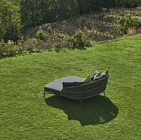 Contemporary sun lounger DROPTextilene®aluminumrope