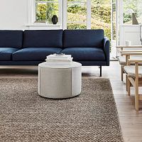Contemporary pouf Monofabricleatherround