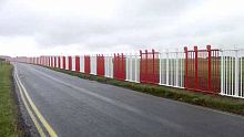 Frangible fence for airportcompositesecurity