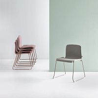 Contemporary chair HUGindoorlaminated woodpolypropylene
