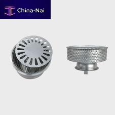 Stainless steel floor drain DRILLED / WATERTIGHT PLATEfor industrial applicationsgratedwith basket