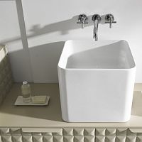 Countertop washbasin CUBEporcelainsquarecontemporary