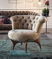 Traditional armchair 440 VICTORleatherfabricwooden