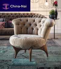 Traditional armchair 440 VICTORleatherfabricwooden