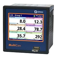 Temperature regulator with LCD display MultiCon CMC-99TFT graphic displaywith touchscreenmulti-channel
