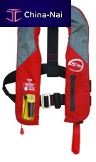 Self-inflating life jacket S SERIES unisexwith safety harness