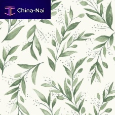 Contemporary wallpaper Olive Branchfloralfabric lookgreen