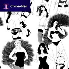 Curtain fabric BURLESQUEupholsterypatternedcotton