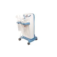 Electric surgical suction pump on casters