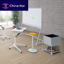 Contemporary stool REPIROUEfabricplastic basecentral base