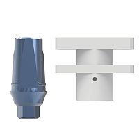 Titanium implant abutment plasticinternalexternal