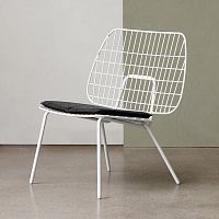 Contemporary armchair WM STRINGfabricpowder-coated steelpowder-coated steel