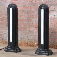 Urban bollard light ART DECOcontemporarycast aluminumcast iron