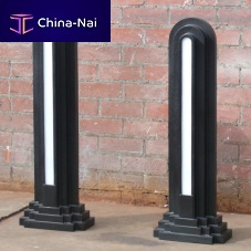Urban bollard light ART DECOcontemporarycast aluminumcast iron
