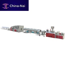 Pipe extrusion line for PVCtwin-screwfor drainage pipes