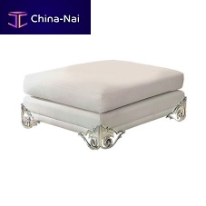 Contemporary pouf DOGE P 301fabricsquarewhite