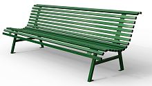 Traditional garden bench FONTAINEBLEAUsteelwith backrest