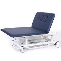 Electric Bobath table 10020on casterswith adjustable height backrest2-section