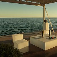 Contemporary stool JUT CHILLpolyethylenepolyethylene baseLED-illuminated