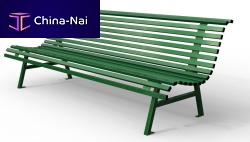 Traditional garden bench FONTAINEBLEAUsteelwith backrest