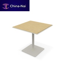 Contemporary bistro table Tina KL116teaksolid woodsteel base