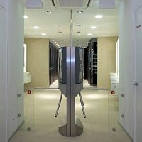 Half-height turnstile Kerberos for access controlfor airport