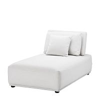 Contemporary chaise longue MONDIALfabricon casterswhite