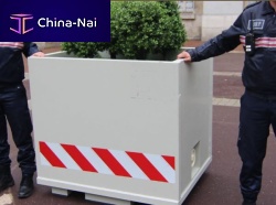 Hollow concrete block ANTITER-CRASHSTOP damhigh-resistancestone look