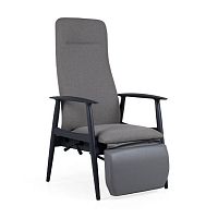 Contemporary armchair SANDAL C1 HIGH RCL RP CBfabricwoodenwith footrest