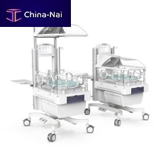Neonatal incubator on casters YP-3100Bheight-adjustablewith touchscreenwith monitor