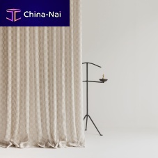 Curtain fabric Damerogeometric patternplaidlinen
