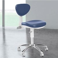 Dental stool T7height-adjustableon casterswith backrest